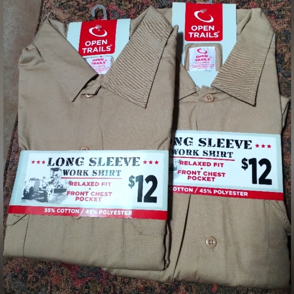 2 Long sleeve work shirts